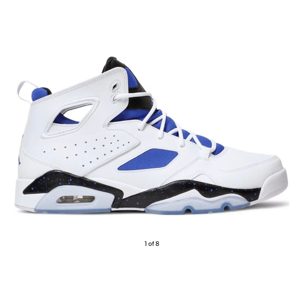 Men’s Jordan Flight Club 91 White Hyper Royal Blue Shoes Size 9.5